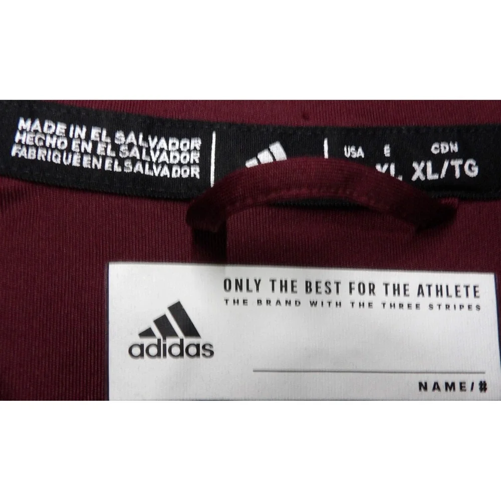 Adidas Mississippi State Bulldogs Zip Player Pullover XL Maroon AEROREADY Men LS